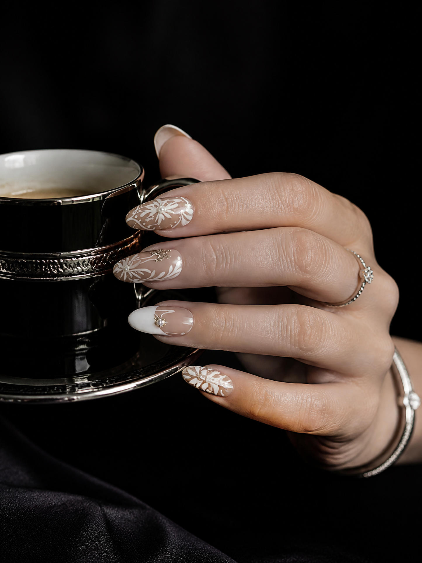 Ivory Lace Reverie | LUMlix Haute Nail