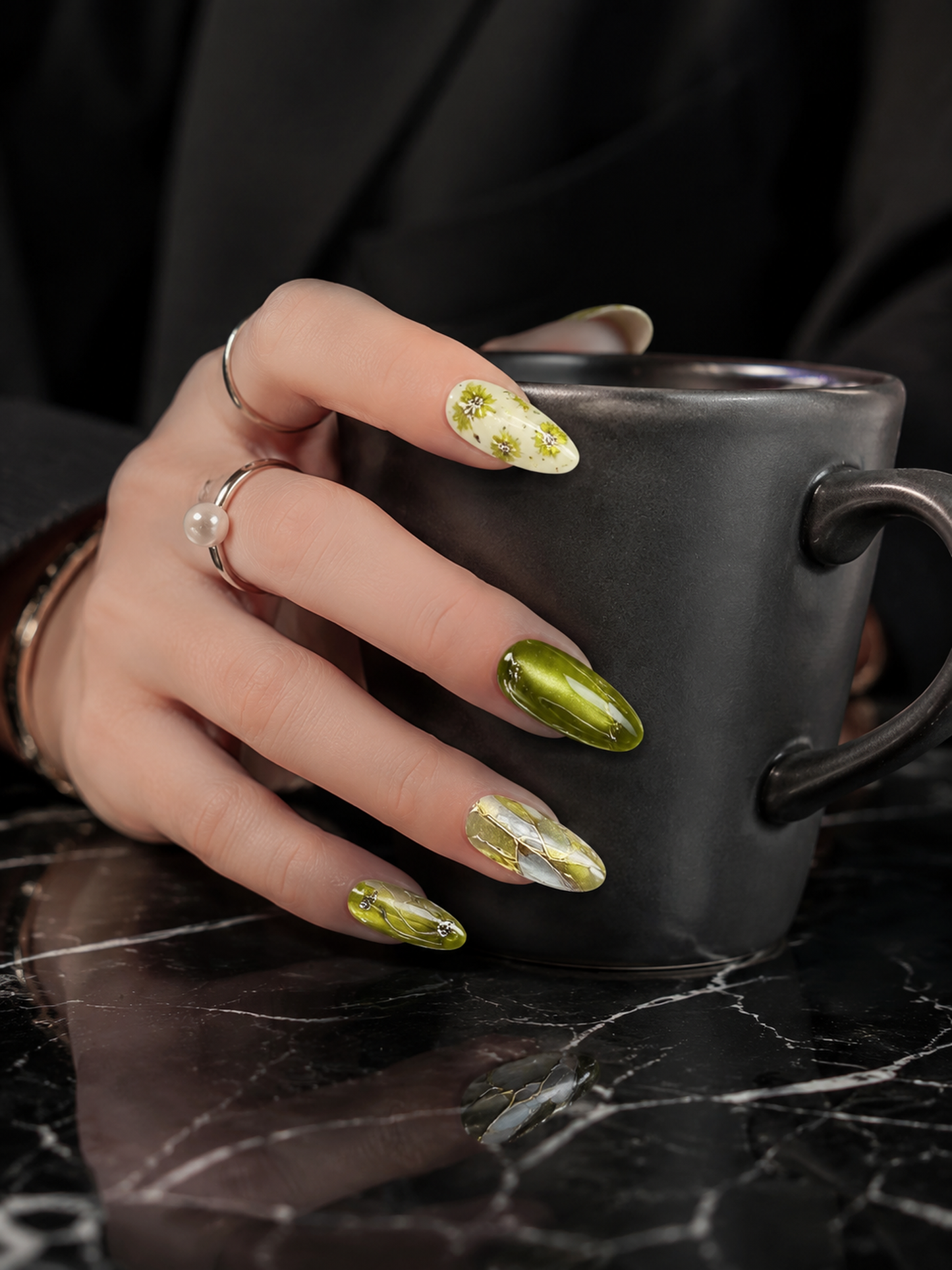 Verdant Gilded Muse | LUMlix Haute Nail