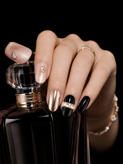 Nyx's Obsidian & Rose | LUMlix Haute Nail