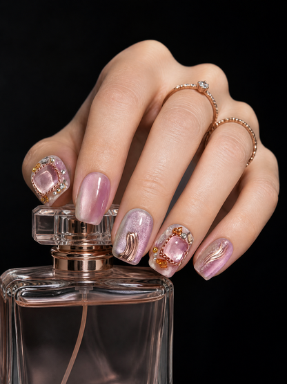 Aphrodite's Roseate Embrace | LUMlix Haute Nail