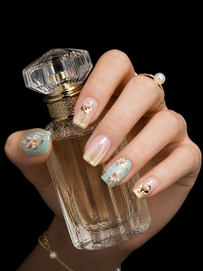Aurora's Verdant Whisper | LUMlix Haute Nail