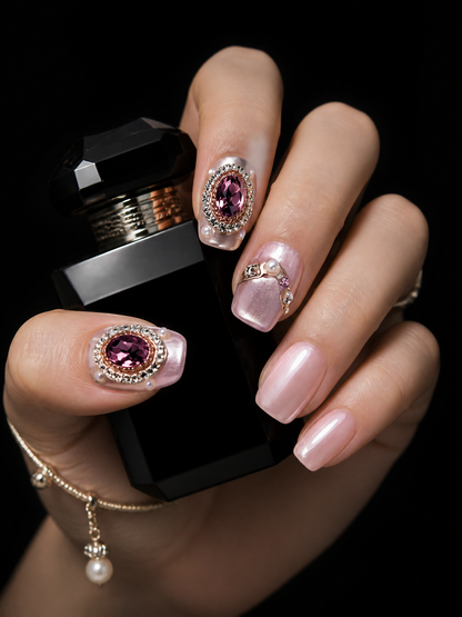 Aphrodite's Rosé Reverie | LUMlix Haute Nail
