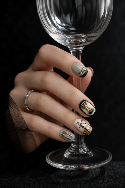 Athena's Gilded Orchard | LUMlix Haute Nail