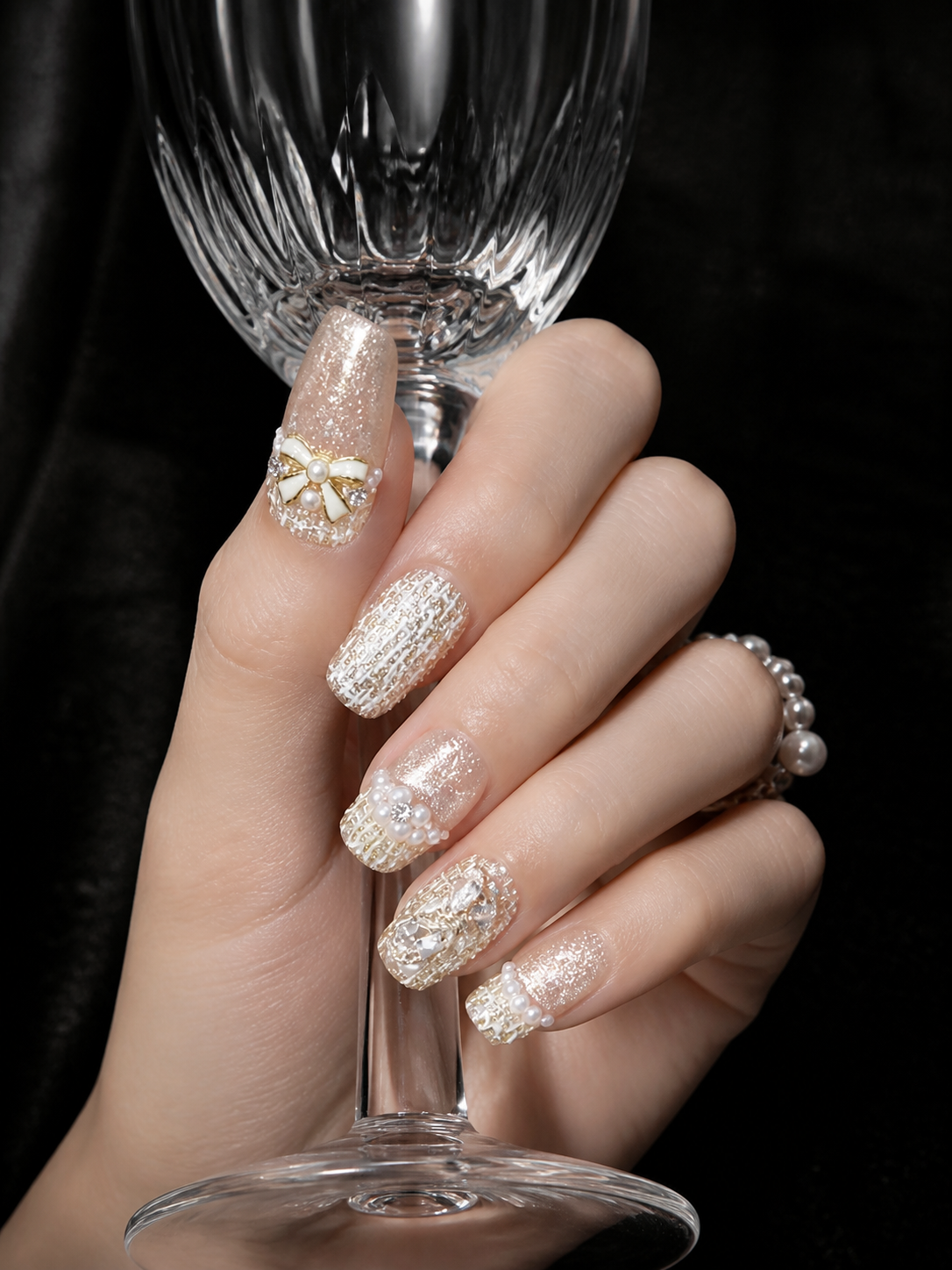 Tweed Pearl Boudoir | LUMlix Haute Nail