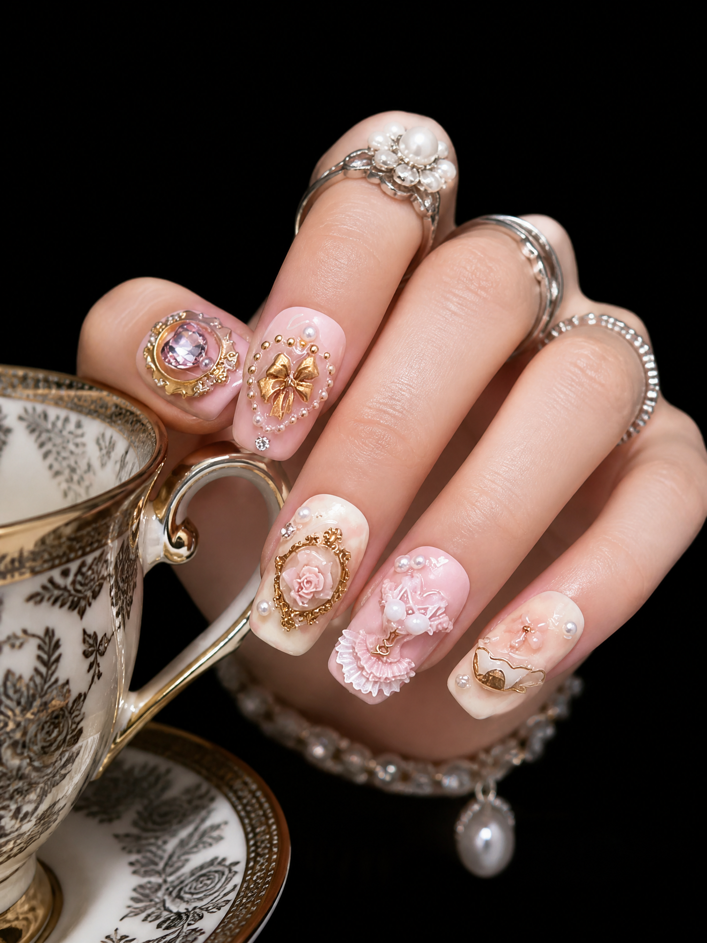 Alice’s Gilded Tea Party | LUMlix Haute Nail
