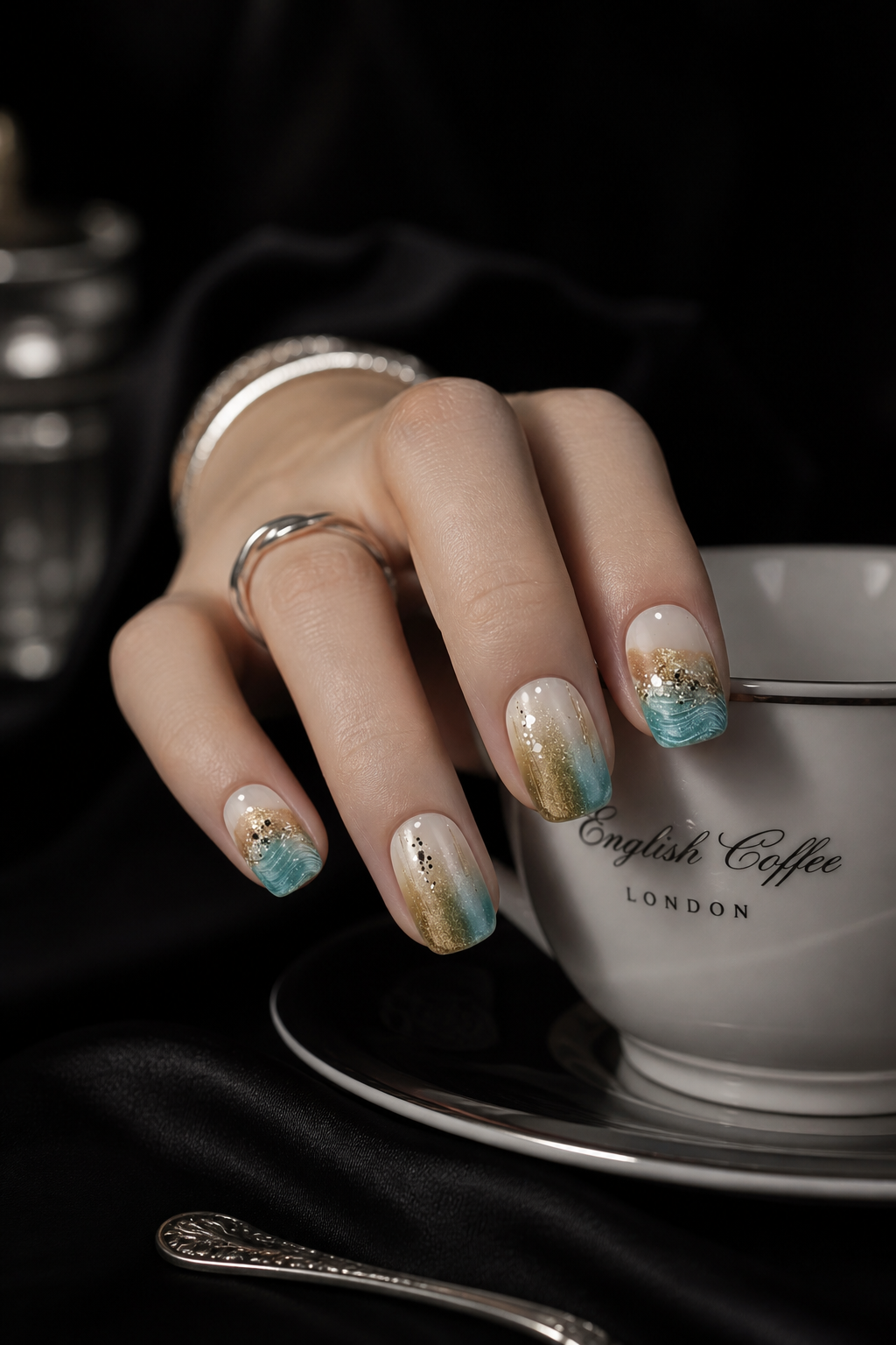 Tidal Gilded Muse | LUMlix Haute Nail