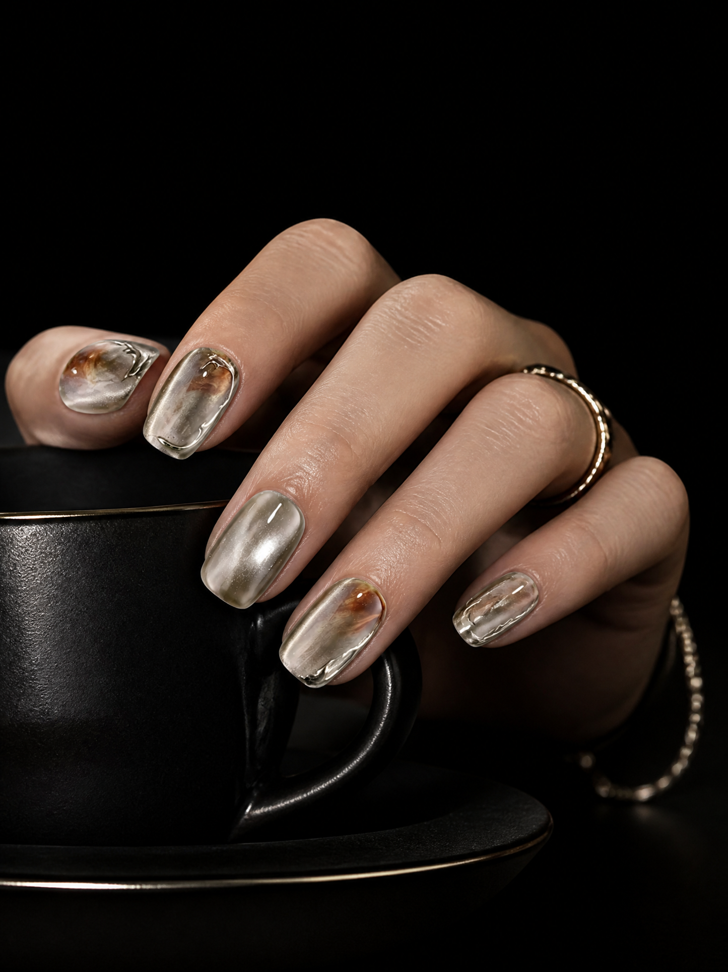 Nyx's Obsidian Flow | LUMlix Haute Nail