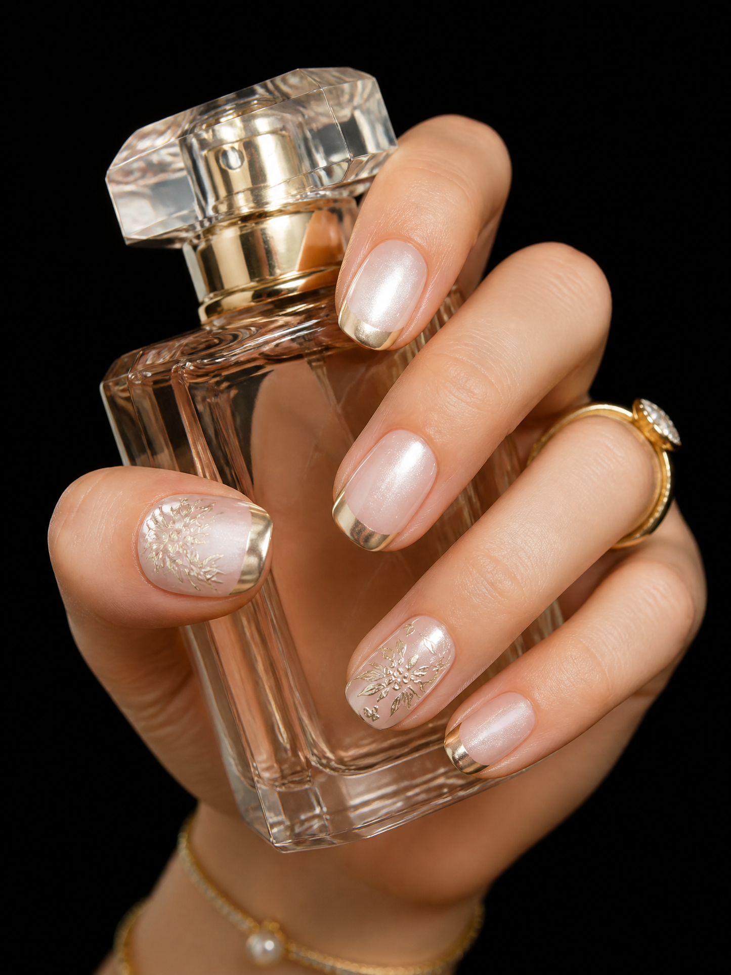 Gilded Jade Bloom | LUMlix Haute Nail