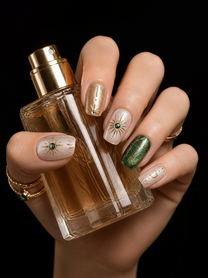 Helios’ Emerald Solstice | LUMlix Haute Nail
