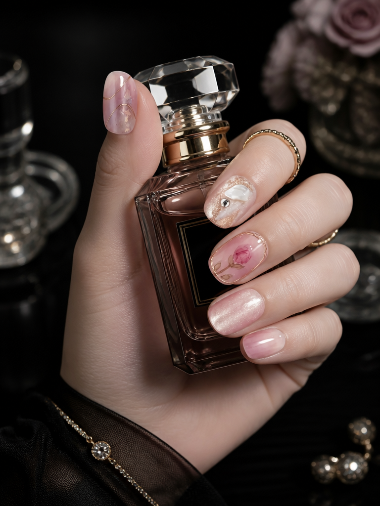 Aphrodite’s Gilded Rose | LUMlix Haute Nail