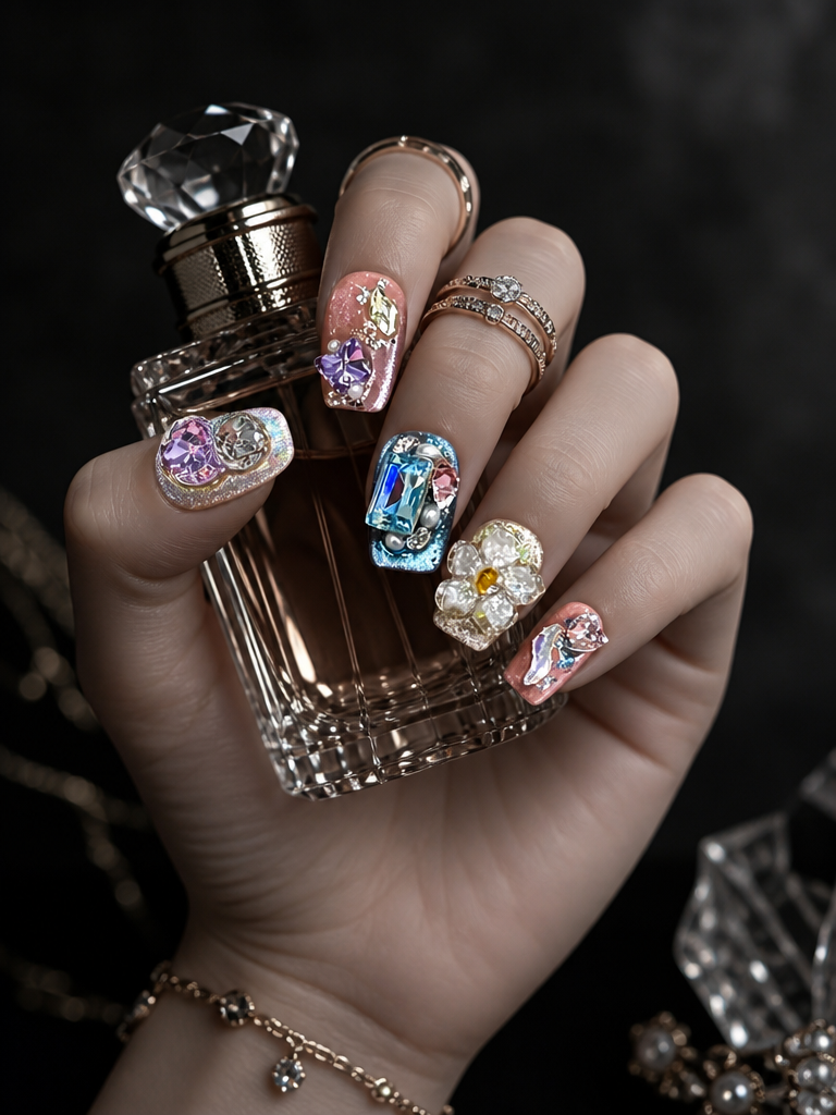 Fairy Gem Floral Garden | LUMlix Haute Nail