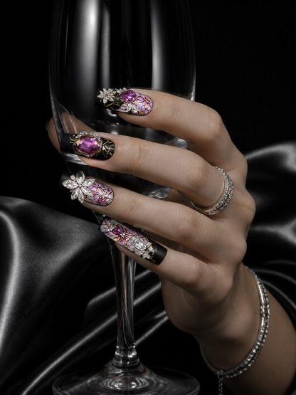 Persephone's Amethyst Garden | LUMlix Haute Nail