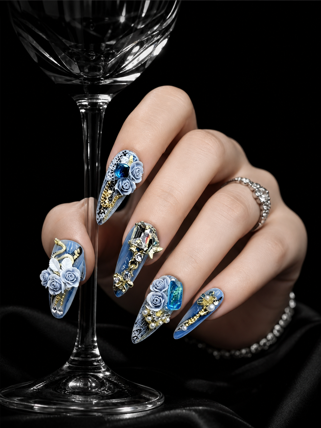 Azure Aristocracy | LUMlix Haute Nail