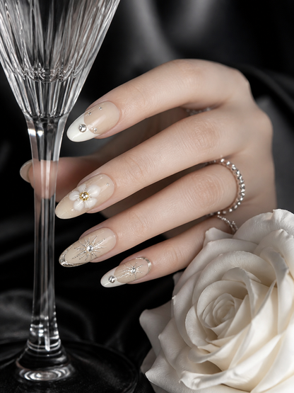 Lumière Éternelle & Silver Dawn | LUMlix Haute Nail
