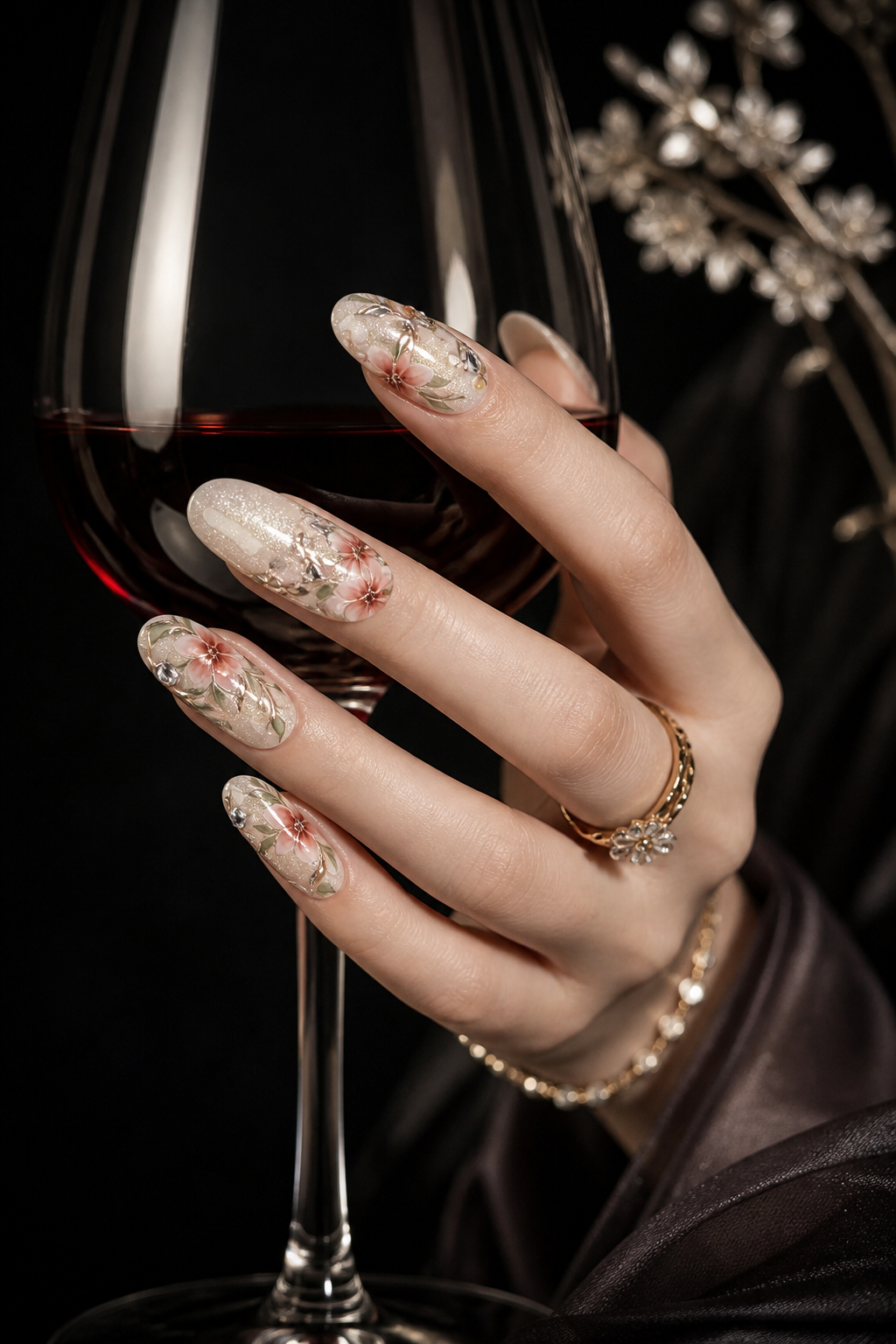 Flora's Gilded Reverie | LUMlix Haute Nail