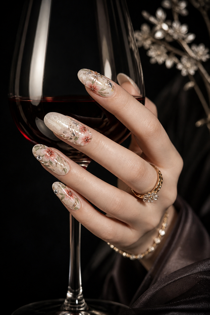 Flora's Gilded Reverie | LUMlix Haute Nail