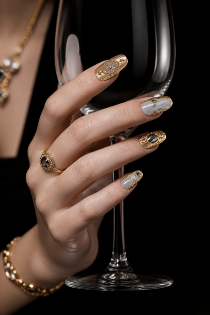 Athena’s Gilded Oracle | LUMlix Haute Nail