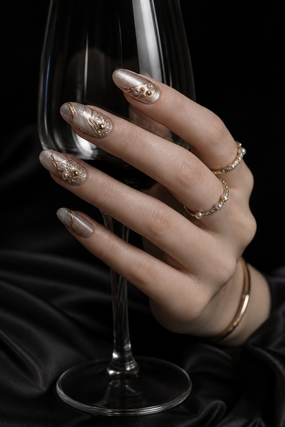 Seraphina’s Silver Ascension | LUMlix Haute Nail