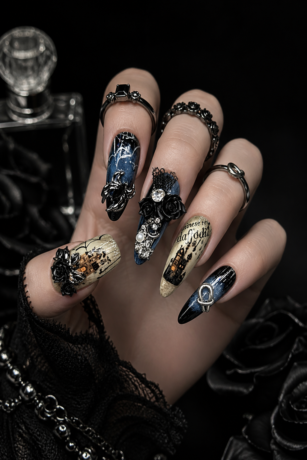 Morpheus' Obsidian Nocturne | LUMlix Haute Nail