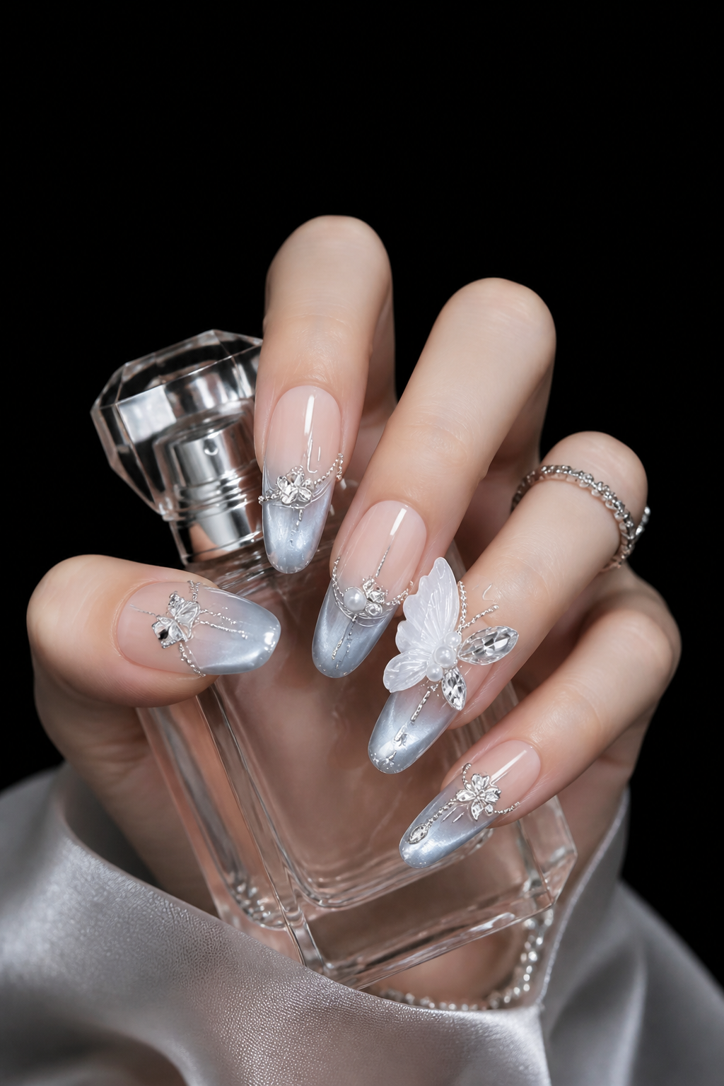 Aurora's Frozen Whisper | LUMlix Haute Nail