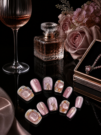Aphrodite's Roseate Embrace | LUMlix Haute Nail