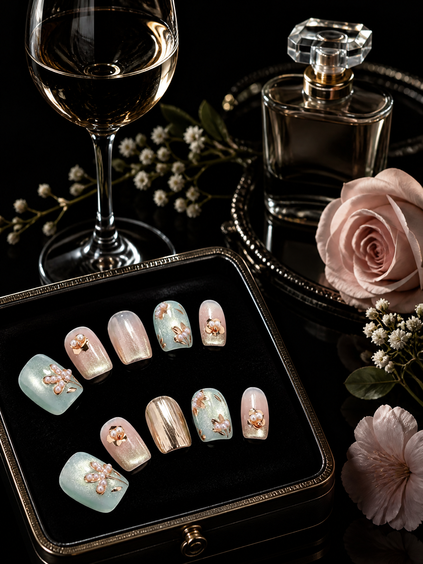 Aurora's Verdant Whisper | LUMlix Haute Nail