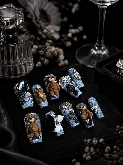 Denim Bear Royalty | LUMlix Haute Nail