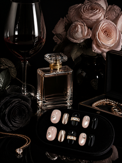 Nyx's Obsidian & Rose | LUMlix Haute Nail