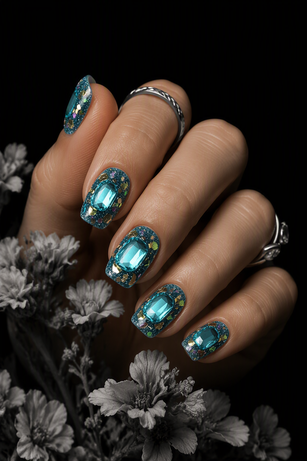 Deep‑Sea Aquamarine Shard | LUMlix Haute Nail