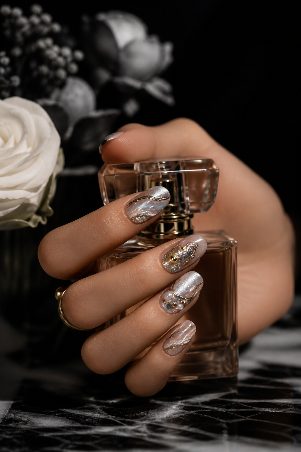 Seraphina’s Silver Ascension | LUMlix Haute Nail