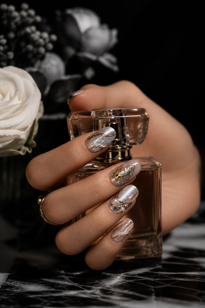 Seraphina’s Silver Ascension | LUMlix Haute Nail