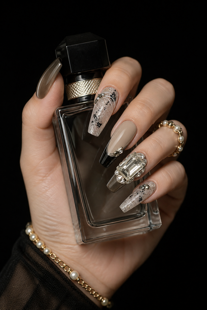 Obsidian & Pearl Nocturne | LUMlix Haute Nail