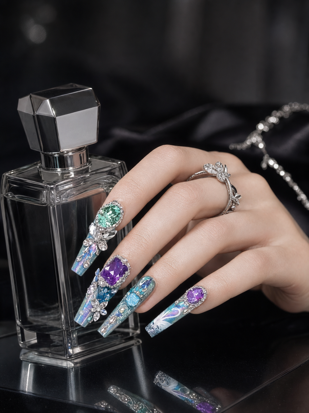 Aurora's Celestial Reverie | LUMlix Haute Nail