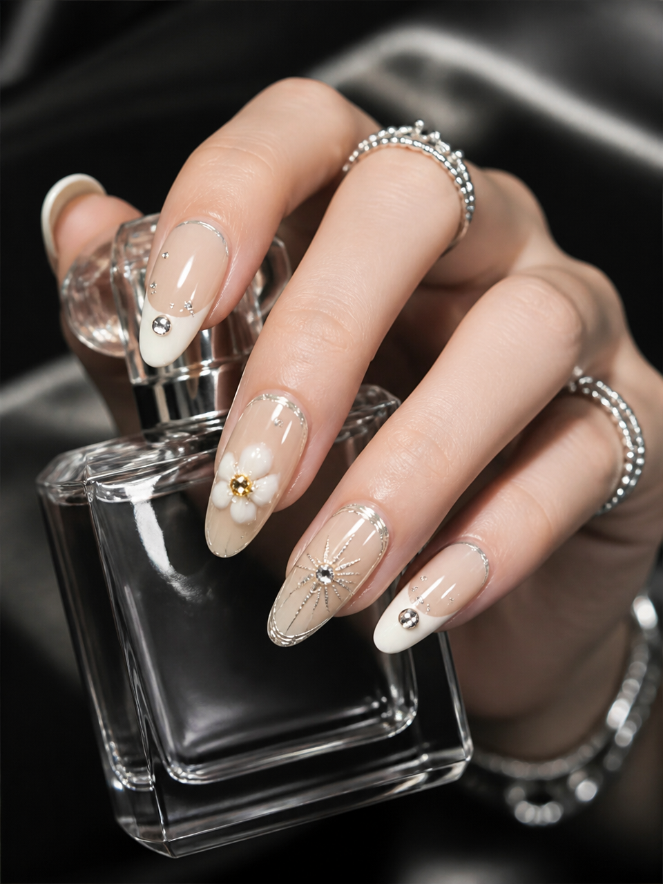 Lumière Éternelle & Silver Dawn | LUMlix Haute Nail