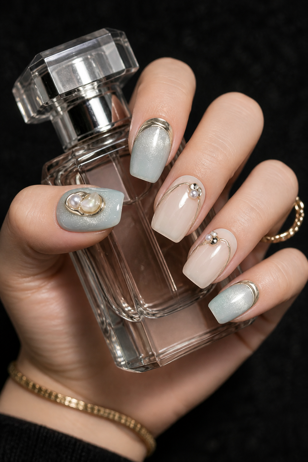 Seraphina's Gilded Dew | LUMlix Haute Nail