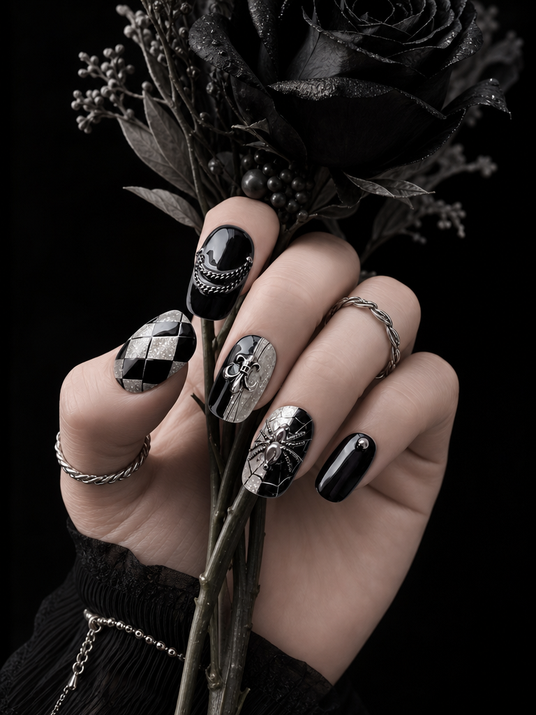 Gothic Noir Reverie | LUMlix Haute Nail