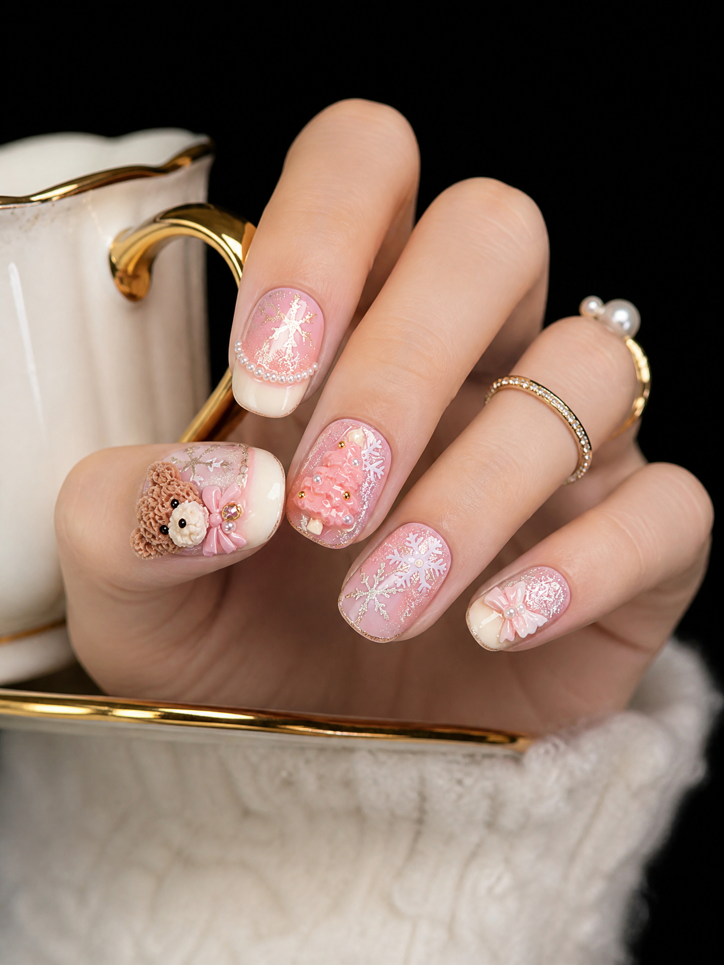 Snowy Bear Noel | LUMlix Haute Nail