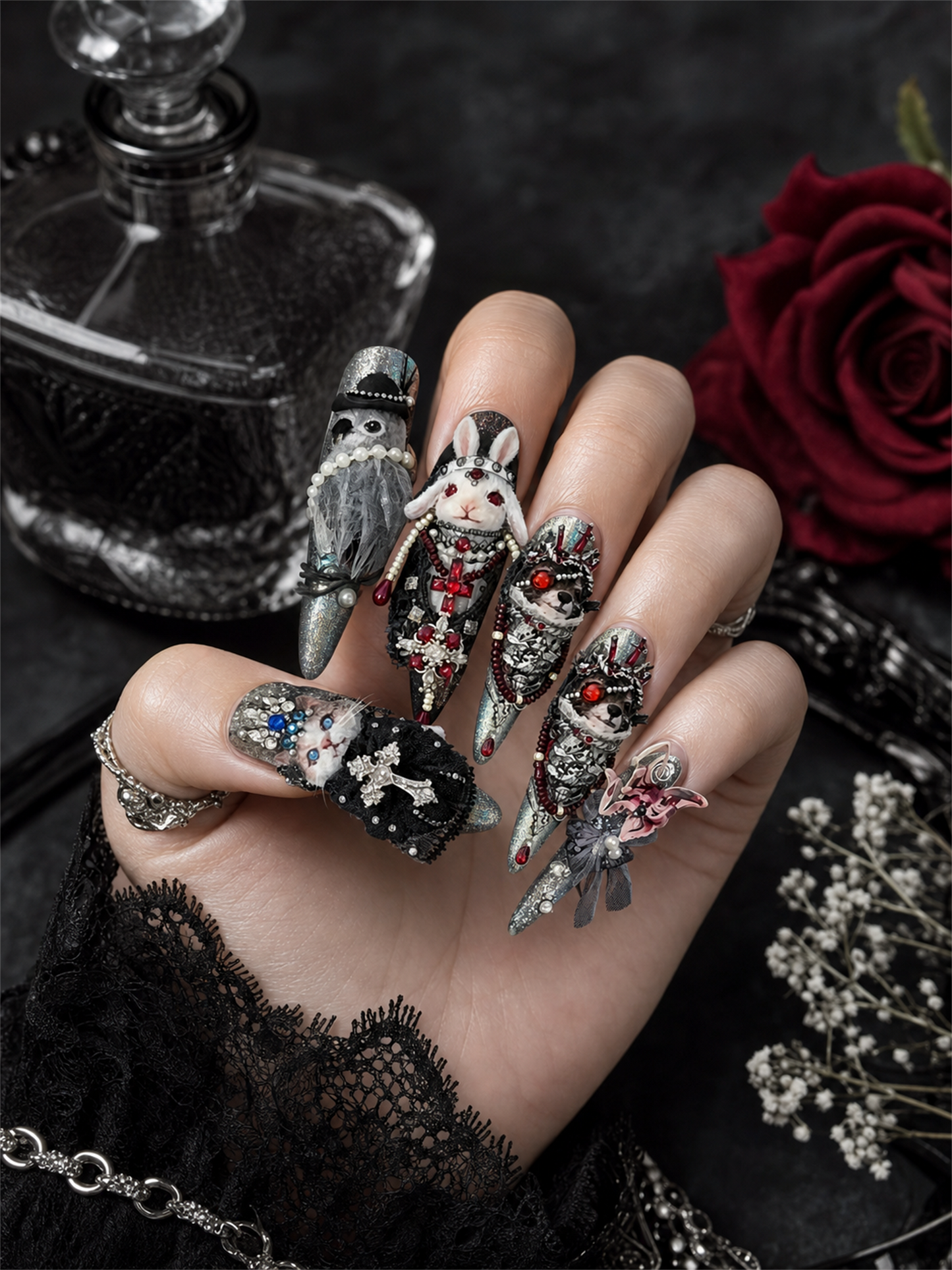 Gothic Menagerie's Velvet Masquerade | LUMlix Haute Nail