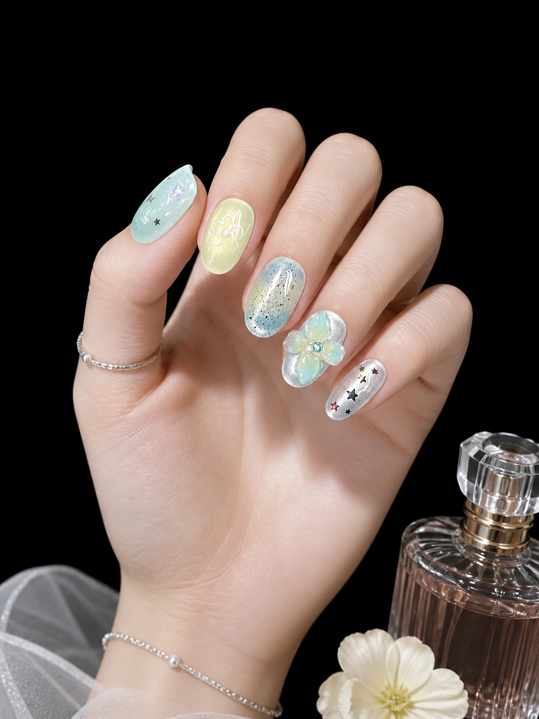 Aurora's Celestial Garden | LUMlix Haute Nail