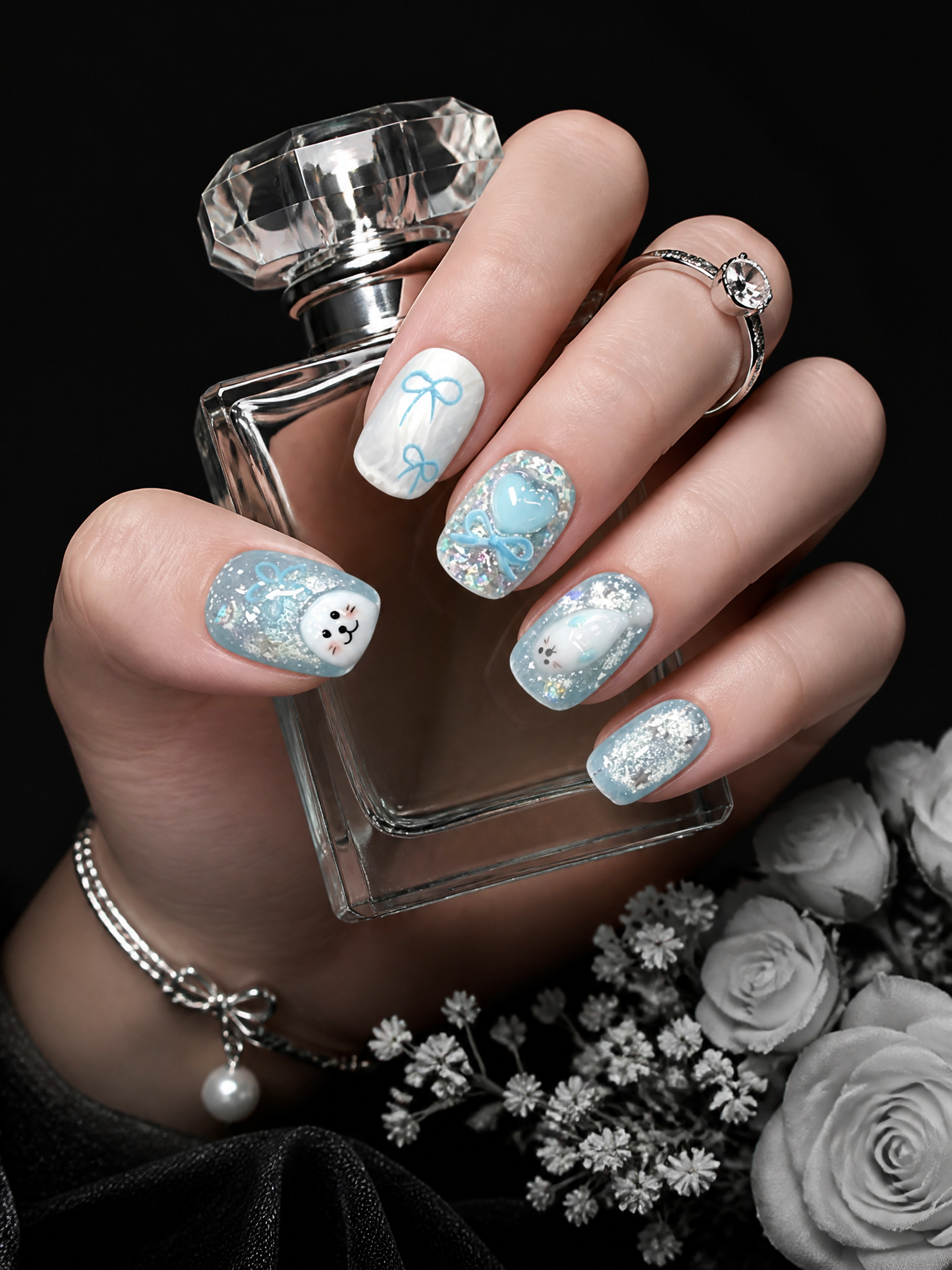 Selkie's Azure Reverie | LUMlix Haute Nail