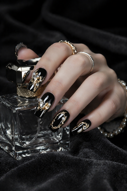 Midnight Gold Dynasty | LUMlix Haute Nail