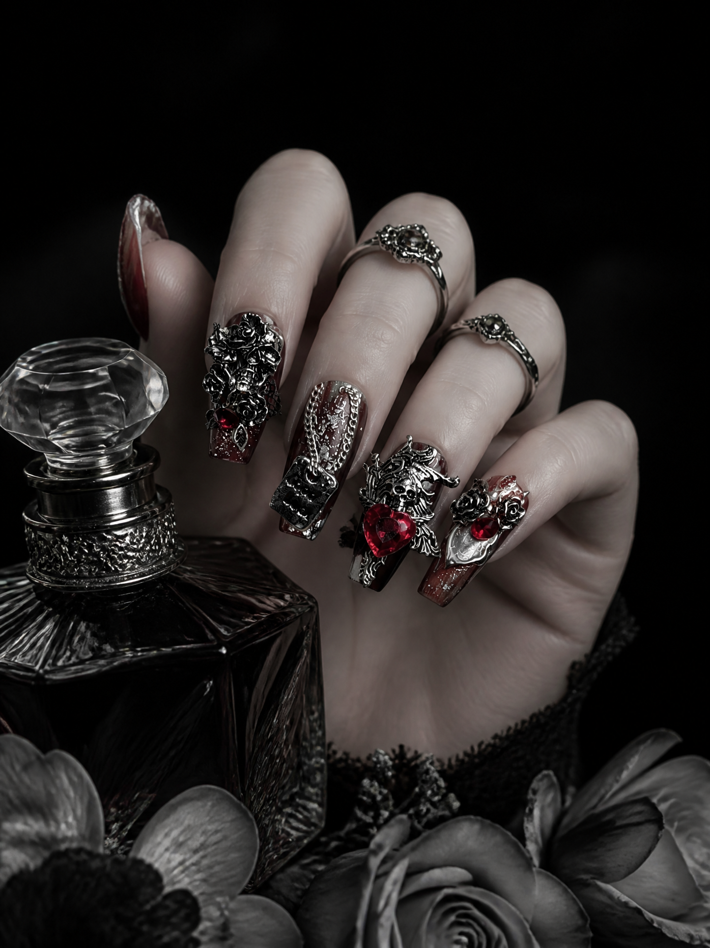Nocturne Rouge Éternelle | LUMlix Haute Nail