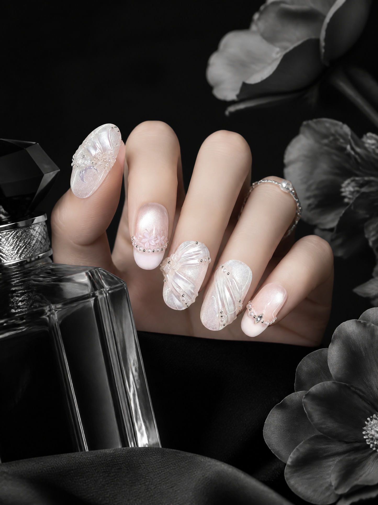 Selene's Moonlit Veil | LUMlix Haute Nail