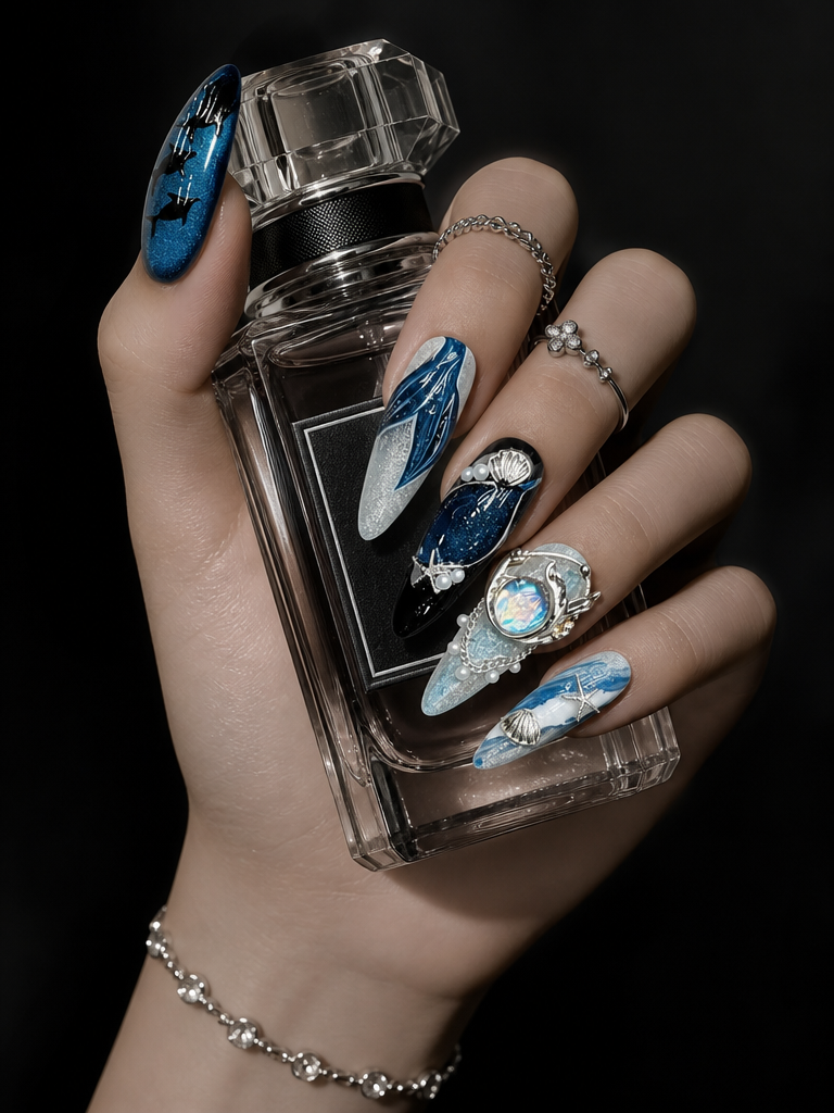 Abyssal Mermaid & Gilded Tides  | LUMlix Haute Nail
