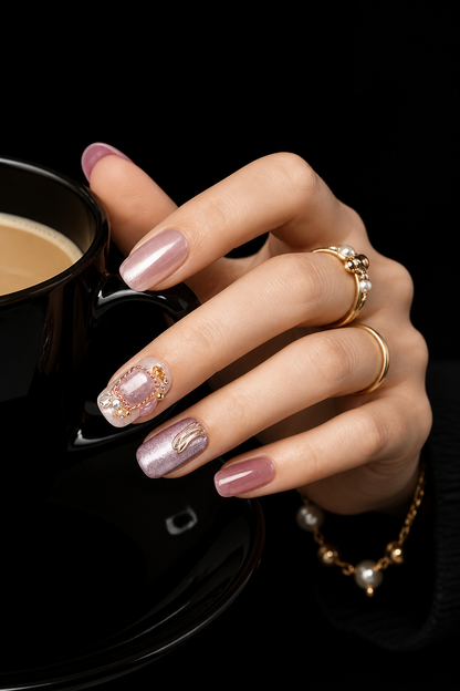 Rose Gold Reverie | LUMlix Haute Nail