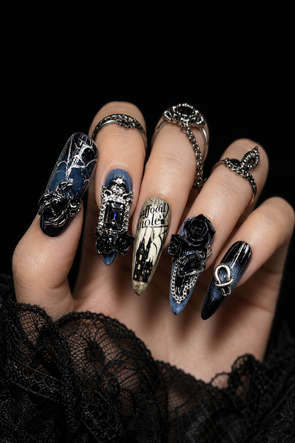 Morpheus' Obsidian Nocturne | LUMlix Haute Nail