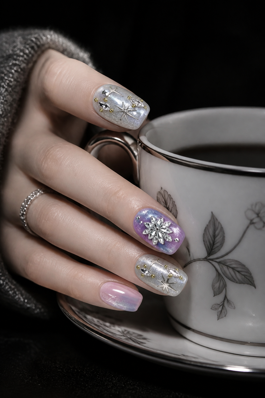 Astra's Celestial Bloom | LUMlix Haute Nail