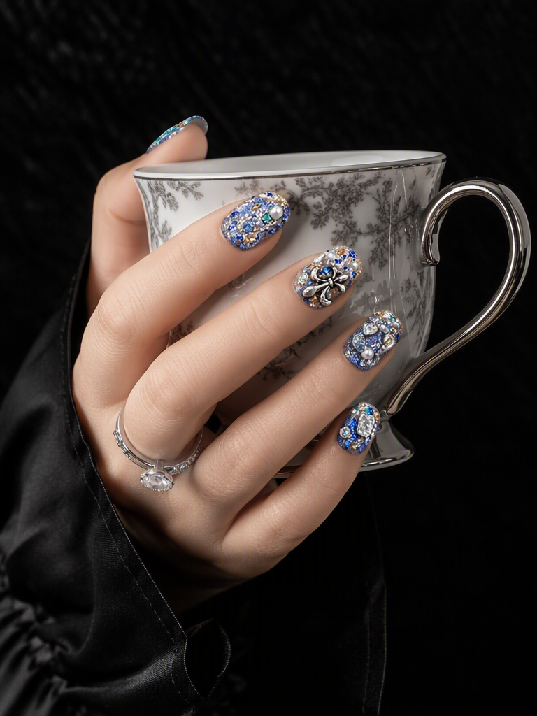 Sapphire Heirloom Brooch | LUMlix Haute Nail