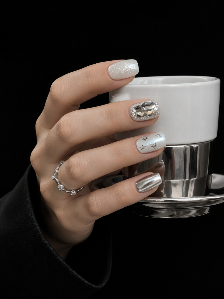 Silver Starlight | LUMlix Haute Nail