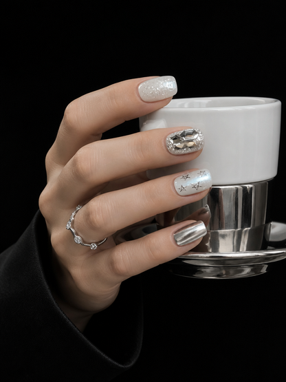 Silver Starlight | LUMlix Haute Nail
